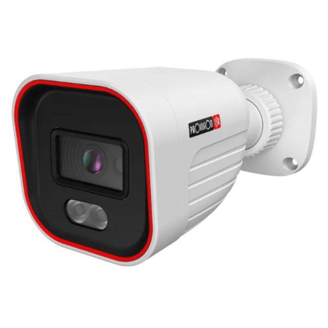 Camara bala IP 2 MP - Lente fijo 2.8mm (93°), de dia detecta hasta 40 mts/Reconoce: 8 mts/Idetifica: 4 mts, IR hasta 20 mts, microfono, WDR, IP67