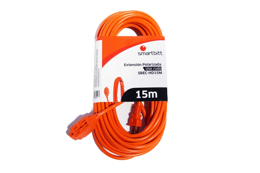 Extensión de Uso Rudo SMARTBITT SBEC-HD15M - Naranja, 3, 15 m