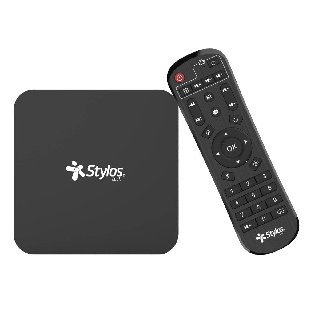 TV BOX Stylos Smart 4K Android 10 - H313 2/16GB+2.4/5G WIFI+IR RCU Negro
