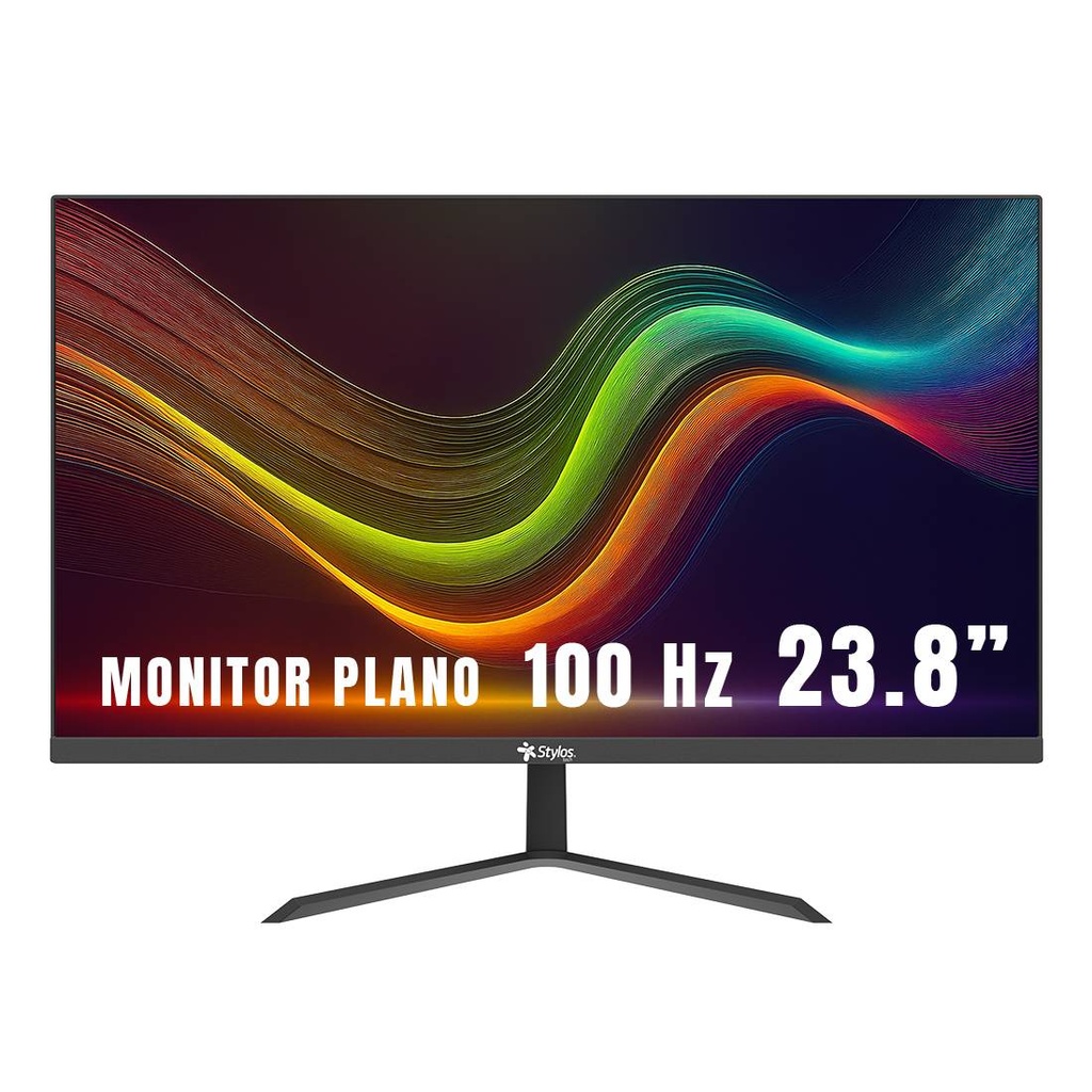 Monitor Stylos 23.8 Stylos SMOT7 Flat Panel LED HD 100Hz 5ms 1xVGA + 1xHDMI + Vesa 100x100mm Negro -