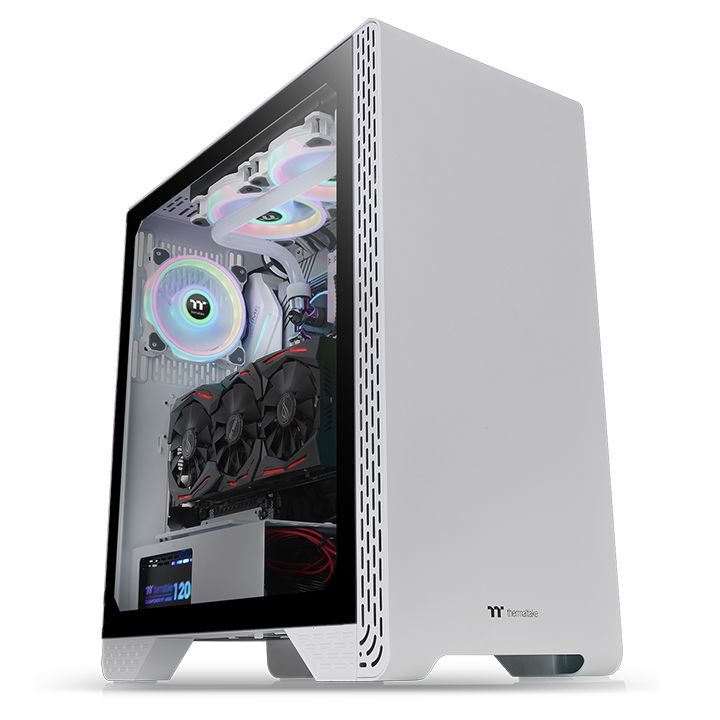Gabinete Thermaltake S300 TG Snow Edition Mid-Tower - ATX/Micro-ATX/Mini-ITX, USB 2.0/3.0, sin Fuente, 1 Ventilador