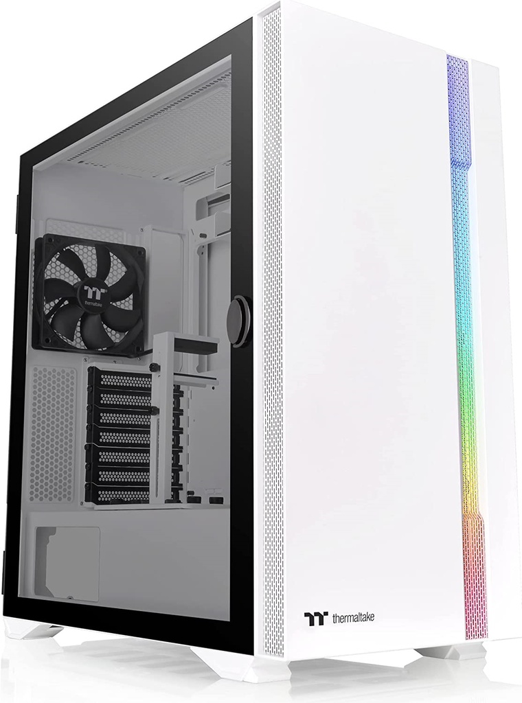Gabinete Thermaltake H700 TG Snow Mid Tower - ATX/Micro-ATX/Mini-ITX/EATX, USB 2.0/3.0, sin Fuente, 2 Ventiladores LED Instalados