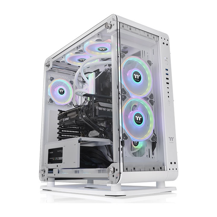 Gabinete Thermaltake Core P6 TG Snow Semi Torre - ATX/Mini-ITX/Micro-ATX, USB 2.0/3.0, sin Fuente, sin Ventiladores Instalados