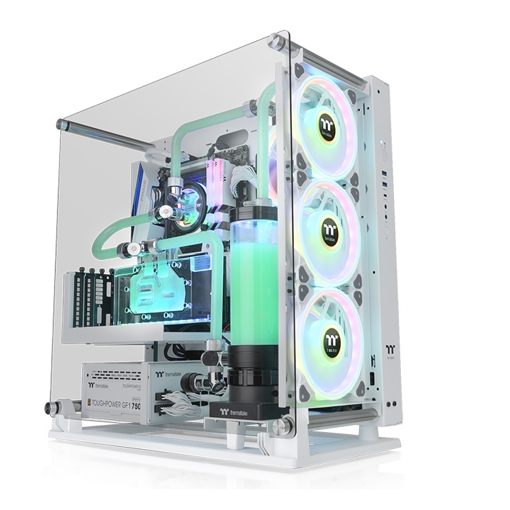 Gabinete Thermaltake Core P3 TG Pro Blanco - ATX/E-ATX/Micro ATX/Mini-ITX, USB 3.0, sin Fuente, sin Ventiladores Instalados