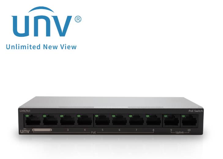 Switch POE+ 10 Fast Ethernet NSW2020-10T-POE-IN / 88W Total / No Administrable -