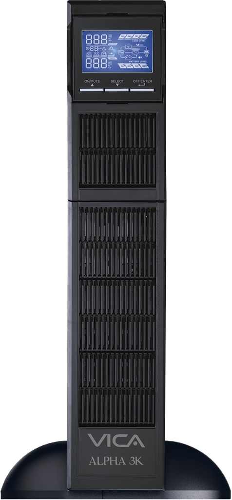 UPS Online doble conversión Rack ALPHA 3K 220 3KVA/3KW - 8 NEMA 5-15/20R protegidos, entrada NEMA L5-30P 110/300Vca, salida 208/240Vca, 1 NEMA L5-30R