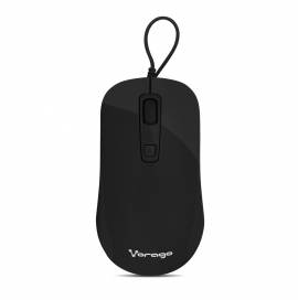 Mouse Alámbrico VORAGO MO-102-BK - Negro, 4 Botones, USB, 1, 000 / 1, 600 DPIs