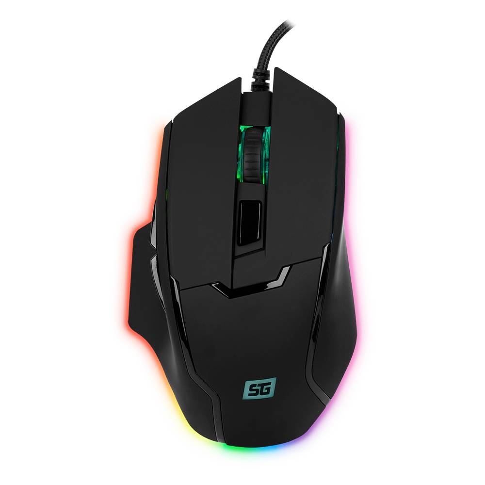 MOUSE VORAGO START THE GAME MO-504 RGB CONFIGURABLE SOFTWARE HASTA 6 - 400 DPI'S USB  NEGRO