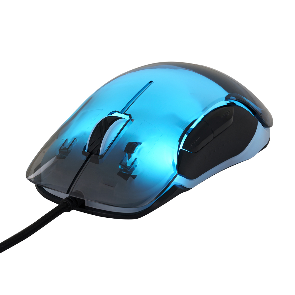 MOUSE VORAGO START THE GAME MO-505 ALAMBRICO RGB NEON HASTA 7 - 200 DPI'S USB TRASPARENTE