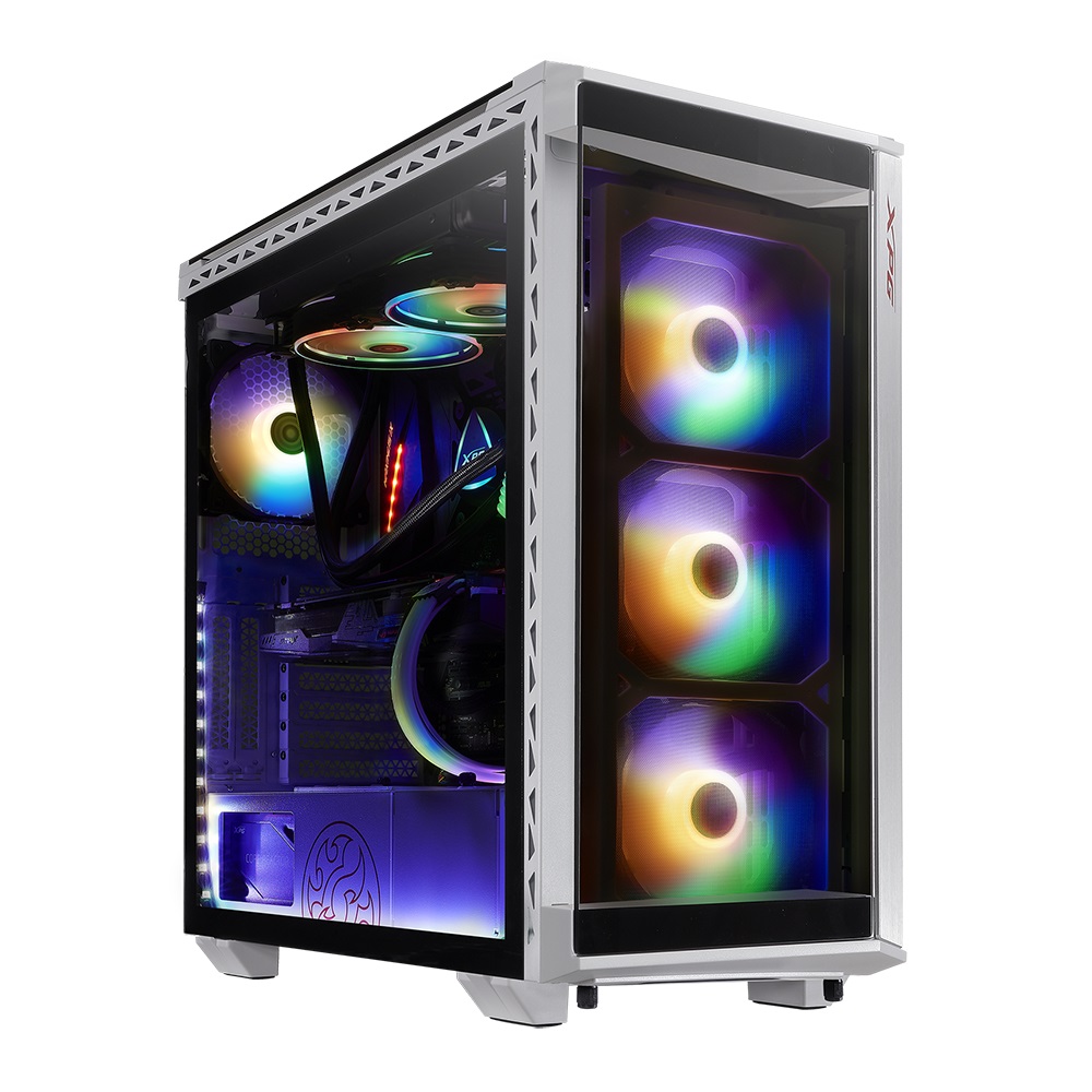 Gabinete XPG Battlecruiser RGB White  RGB Sync  Cristal Templado  E-ATX - Color Blanco -