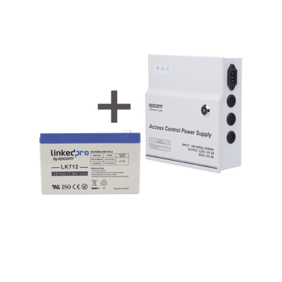 Kit / Fuente  regulada de 11 - 15 V @ 5A / Capacidad de respaldo / Modelo  ACPST1205 + Batería incluida LK712