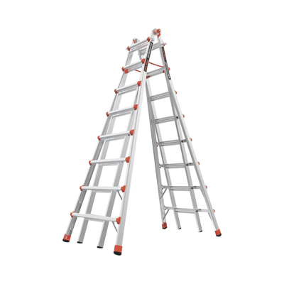 Escalera telescópica en "A" de 5.1 metros de aluminio.