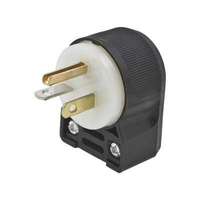 Clavija en ángulo/ 20 A 125 V CA/ 2 Polos 3 Hilos/ Nema 5-20 P/Grado Comercial - Industrial.