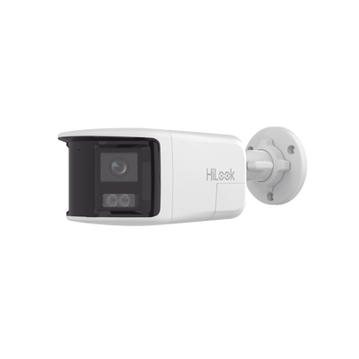Bala IP 8 Megapíxeles /Imagen Panorámica 180°/ Micro SD 512 GB /  Resistencia IP67 / Audio Bidireccional / Alarma visual y auditiva Integrada / Smart Supplement Light