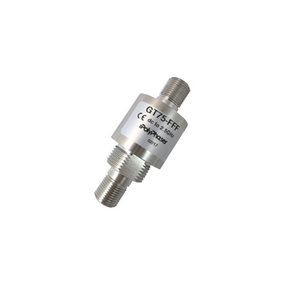 Protector Coaxial de DC a 2.5 GHz a 75 Ohms con Conectores F Hembra en Ambos Lados