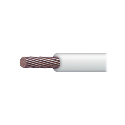 Cable 18 awg  color blanco,Conductor de cobre suave cableado. Aislamiento de PVC, autoextinguible. BOBINA 100 MTS