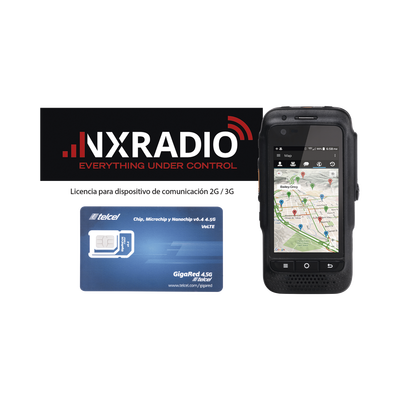 KIT Radio TE580PLUS + Licencia NXRADIOTERMINAL + SIM Telcel 1GB