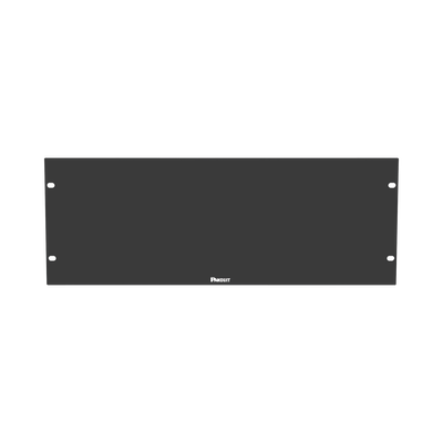 Tapa Ciega Para Rack Estándar de 19in, Plano, de Acero, 4UR, Color Negro