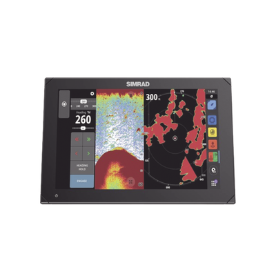 Pantalla táctil multifunción NSX 3012, cuenta con mapa base global, sonda de 1 kW, antena GPS interna,  conexiones remotas  WiFi y Bluetooth.