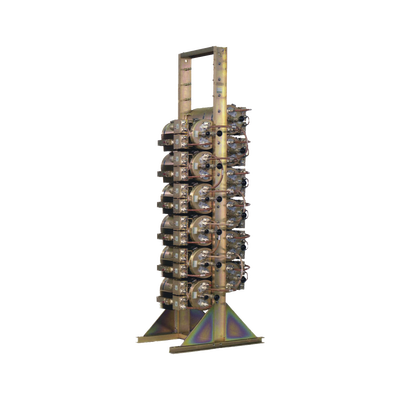 Combinador TX/RX, 406-512 MHz, 6 canales, 125 KHz Tx-Tx, 150 Watt, Cavidades de 10" Diam. en montaje "Peg Rack", N Hembras.