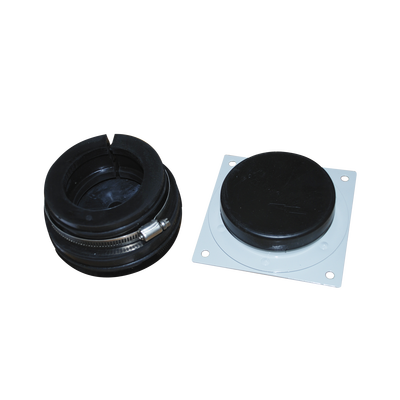 Placa y Goma pasamuro para cable coaxial de 1-1/4"
