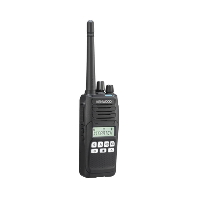 Radio portátil VHF 136-174 MHz, Digital DMR-Analógico, 5 Watts, 260 Canales, 9 Teclas, Roaming, Encriptación, GPS*, Inc. antena, batería, cargador y clip