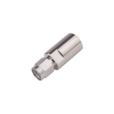 Adaptador en Línea de Conector FME Macho a SMA Macho, Níquel/ Oro/ Teflón.