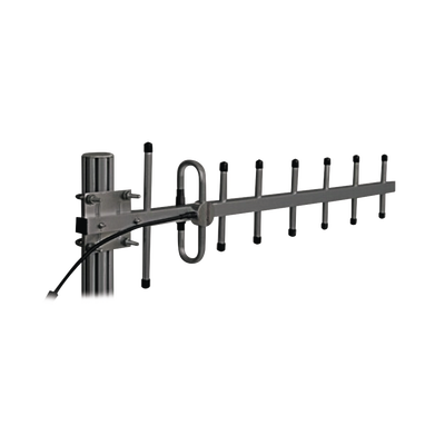 Antena Yagi 440-460 MHz, 10dB Ganancia, Anodizada en Negro, 7 Elementos, N Macho.