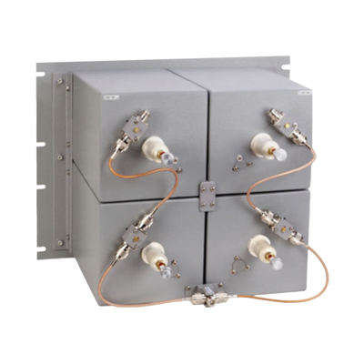 Duplexer UHF, 440-512 MHz, 4 Cavidades de 7 in por Lado, 2.0 MHz (Min.) Separación Tx-Rx, 200 Watt, N Hembras.