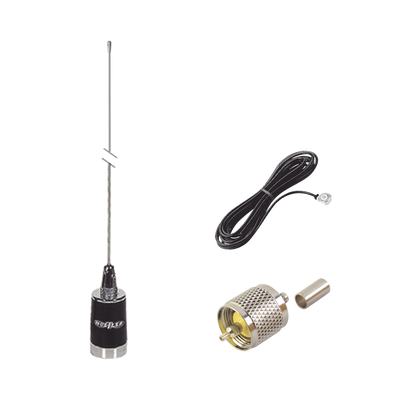 kit de antena móvil de 5dB de Ganancia en UHF 450-470 MHz, Incluye LMG450 + CHMB + RFU505