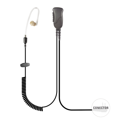 MICRÓFONO DE SOLAPA CON TUBO ACÚSTICO P/ MOTOROLA HT750/ 1250/  1550/ PRO5150/ 5550/ 7150.