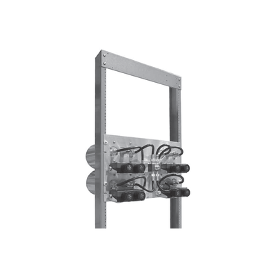 Combinador en Panel para Rack 19" 851-869 MHz, 4 Canales (6" Diam.) 500 kHz, 100 Watt, N Hembras.