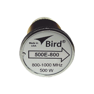 Elemento de 500 Watt en Línea 7/8" para Wattmetro BIRD 43 en Rango de Frecuencia de 800 a 1000 MHz.
