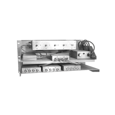 Multiacoplador con Preselector 300-512 MHz, 12 Canales, 3-10 MHz, N Hembras.