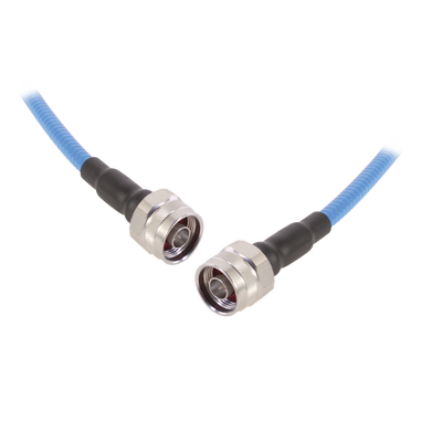 Cable flex SSP-250-LLPL (1/4" diam.) de 1m, bajo PIM (≤-155 dBc),  conectores N Macho a N Macho,  0-6 GHz.