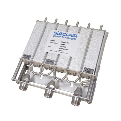 Duplexer Móvil, 806-960 MHz, 6 Cavidades, 45 MHz Separación, 50 Watt, BNC Hembra.