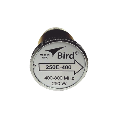 Elemento de 250 Watt en Línea 7/8" para Wattmetro BIRD 43 en Rango de Frecuencia de 400 a 800 MHz.