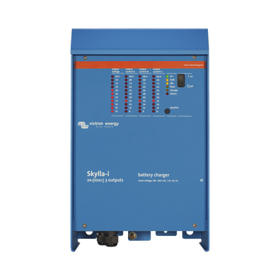 Skylla-i 24/100 / Cargador de Baterías para Ambientes Marinos 24 V, 100 A / Bancos de 500 a 1000 Ah