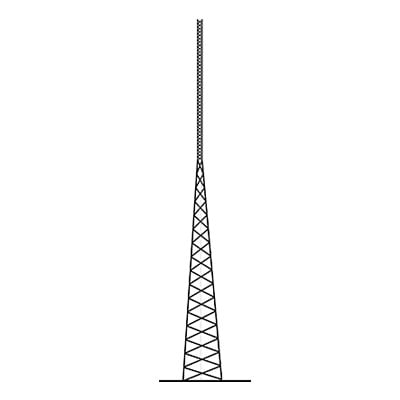 Torre Autosoportada Tubular ROHN de 33 metros Linea SSV HEAVY DUTY.