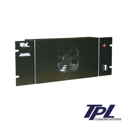 Amplificador de ciclo continuo, potencia de entrada / salida de 8-15 W / 25-50 W, en banda de UHF, consumo de 7 Amps. Incluye ventilador.