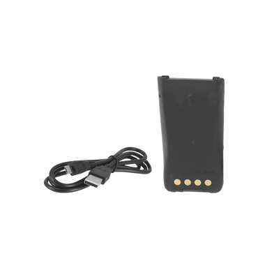 Batería con cargador USB integrado de Li-Ion 2000MAH  con clip para radio HYT PD782 para cargarla como celular