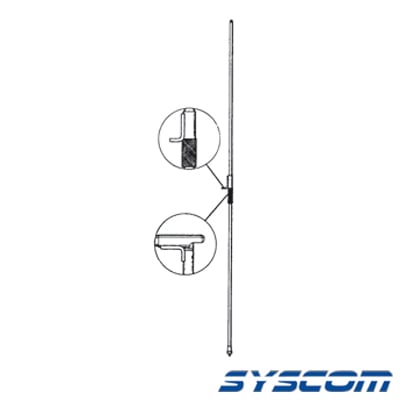 Mástil para Resonadores Hustler Serie RM, Longitud 54" (137 cm) Plegable a 27" Sobre la Base