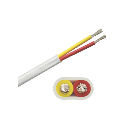 Rollo de cable plano grado marino calibre 12, de 2 conductores (rojo y amarillo) de 500 pies (152.4 m).