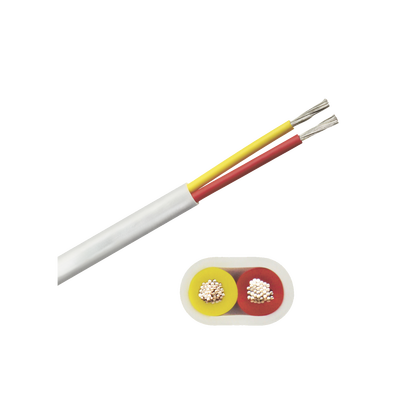 Rollo de cable plano grado marino calibre 14, de 2 conductores (rojo y amarillo) de 250 pies (76.2 m)