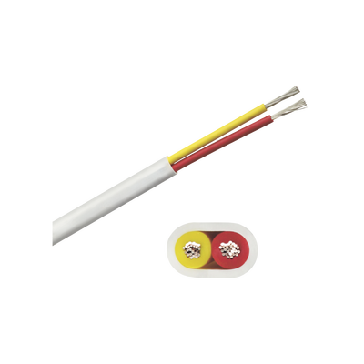 Rollo de cable plano grado marino calibre 16, de 2 conductores (rojo y amarillo) de 500 pies (152.4 m).