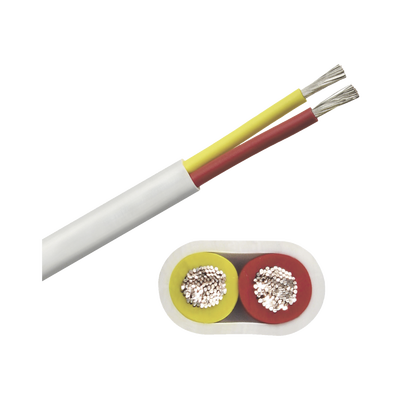 Rollo de cable plano grado marino calibre 6, de 2 conductores (rojo y amarillo) de 250 pies (76.2 m).