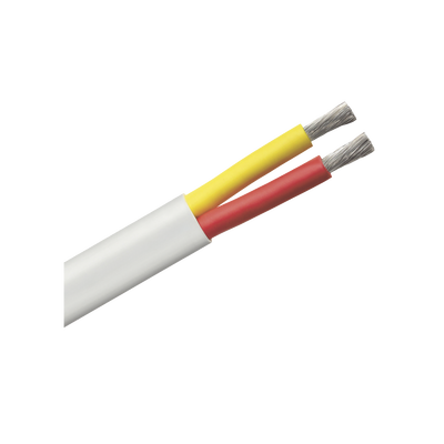 Rollo de cable plano grado marino calibre 6, de 2 conductores (rojo y amarillo) de 500 pies (152.4 m).