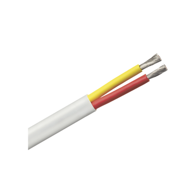 Rollo de cable plano grado marino calibre 8, de 2 conductores (rojo y amarillo) de 250 pies (76.2 m).