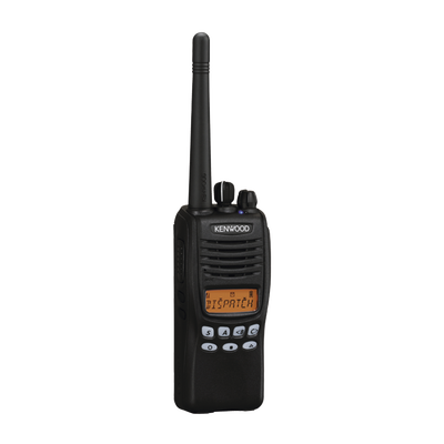 136-174 MHz, 5 W, 128 canales, 9 teclas programables, GPS, IP55, FleetSync/DTMF/MDC1200, Incluye antena, batería, cargador y clip