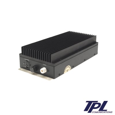 Amplificador para radios móviles, 400-512 MHz, (En sub-bandas de 20 MHz), 1-4 W / 75-100 W.